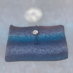 Booksleeve – Blå glittrig melange